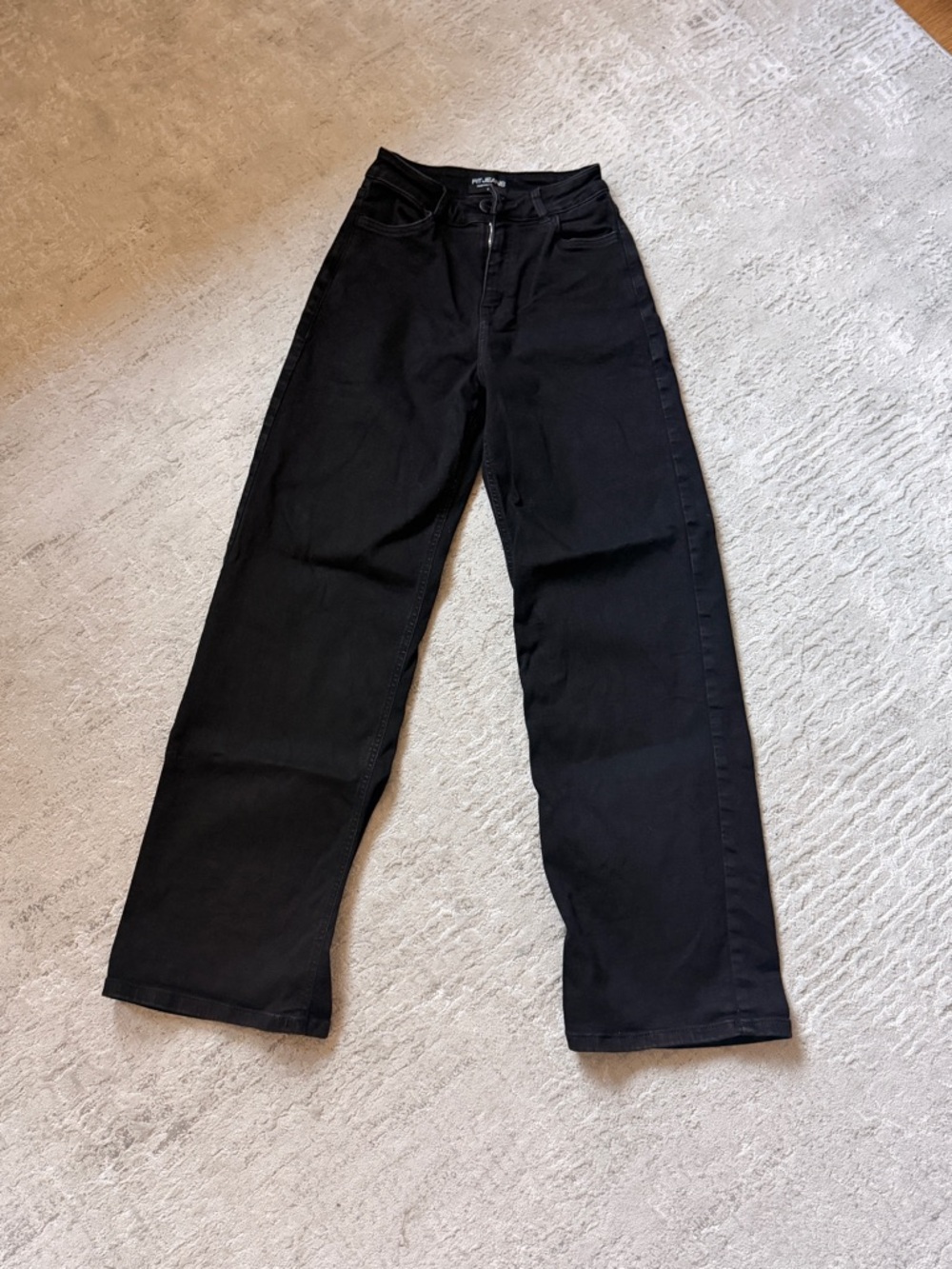 Fit jeans Black High-Rise Wide Leg Jeans - Women